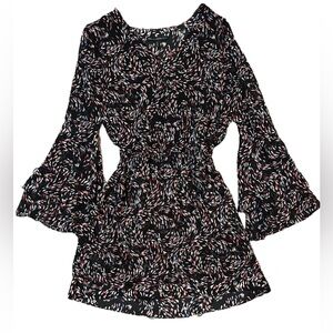 WHBM Dress Size 14 Flowy Bell Sleeve Cinched Waist Flattering Career Wear Church